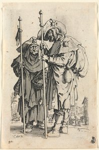 Tiggarna: De två pilgrimerna av Jacques Callot