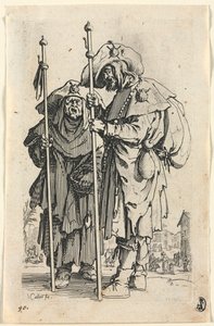 Tiggarna: The Two Pilgrims, ca. 1623. av Jacques Callot