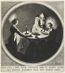 The Blessing Le Bénédicité även känd som The Holy Family at Table, 1628. av Jacques Callot