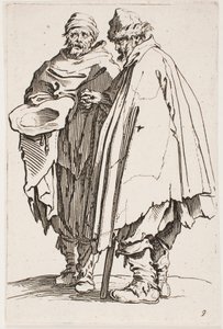 Den blinde mannen och hans följeslagare, nr. 9 från serien The Beggars av Jacques Callot