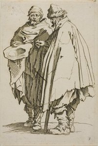 The Blind Man and his Companion, tallrik nio från The Beggars av Jacques Callot