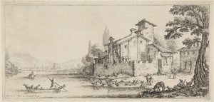 Båtturen, ur serien Diverse Vedute Designate in Fiorenza (Olika landskap utformade i Florens) av Jacques Callot