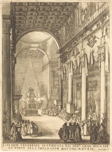 Kejsar Mathias katafalk av Jacques Callot