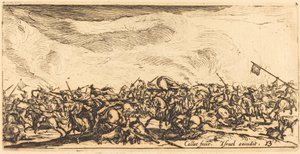 Kavalleristriden med svärd, ca. 16321634. av Jacques Callot