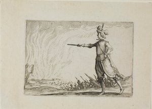 Kommendören till fots, från The Caprices av Jacques Callot