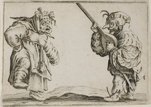 Dansarna med lutan, från The Caprices av Jacques Callot