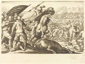 Det turkiska kavalleriets nederlag, ca. 1614. av Jacques Callot
