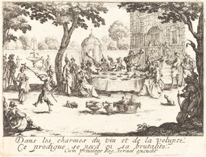 Försvinnandet, 1635. av Jacques Callot