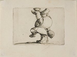 Drinkaren sedd bakifrån, från Varie Figure Gobbi av Jacques Callot