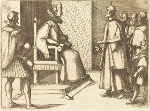 Toscanas sändebud tackar drottningen av Jacques Callot
