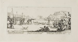The Firing Squad, skylt tolv från The Miseries of War av Jacques Callot