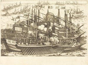 Det första sjöslaget av Jacques Callot