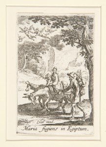Flygningen till Egypten, nej. 9 från The Life of the Virgin av Jacques Callot
