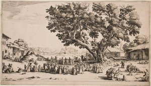 Marknaden i Gondreville av Jacques Callot
