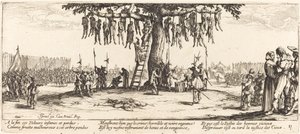 Hängningen, c. 1633. av Jacques Callot