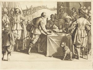 Rekryteringen av trupperna av Jacques Callot