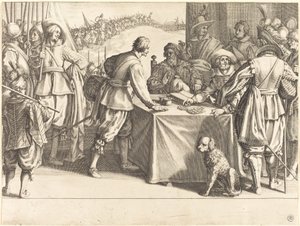 Anställningen av trupperna, c. 1614. av Jacques Callot