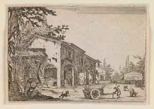 Gården, ur "Nycker" (Nancy-upplagan) av Jacques Callot
