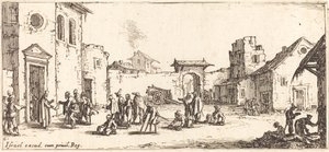 Sjukhuset från Krigets små misär av Jacques Callot