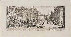 The Hospital, tallrik femton från The Miseries of War av Jacques Callot