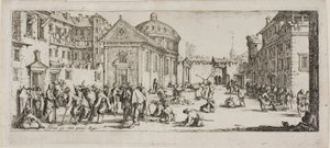 Sjukhuset, plansch femton från Krigets elände av Jacques Callot