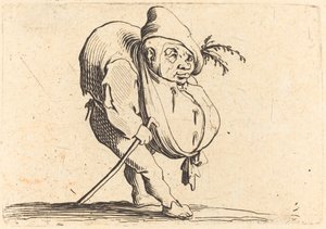 Hunchbacken med käpp av Jacques Callot