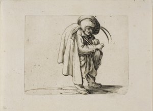 Hurdy-Gurdy Player, från Varie Figure Gobbi av Jacques Callot
