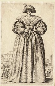Damen med en mask av Jacques Callot