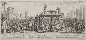The Large Miseries of War: Execution on the Wheel, 1633. av Jacques Callot