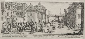 Krigets stora elände: sjukhuset, 1633. av Jacques Callot
