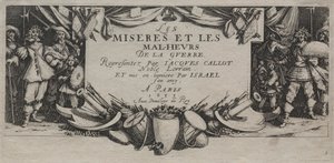 The Large Miseries of War: Titelsida av Jacques Callot