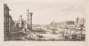 De stora vyerna över Paris: vy över Louvren av Jacques Callot