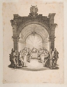 Den sista måltiden, nej. 2 av 11 från La Petite Passion av Jacques Callot