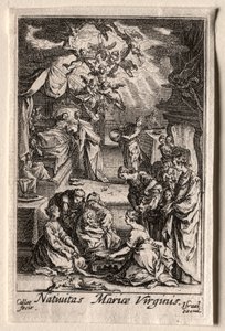 The Life of the Virgin: The Birth of the Virgin. av Jacques Callot