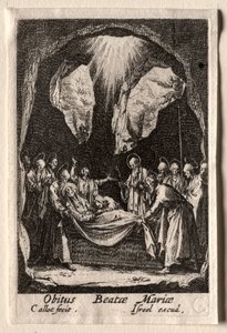 The Life of the Virgin: The Entombment of the Virgin. av Jacques Callot