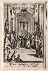 The Life of the Virgin: The Marriage of the Virgin. av Jacques Callot