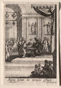 Jungfruns liv: Presentationen av Kristus i templet av Jacques Callot
