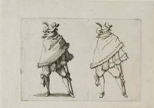 The Man Wrapped in his Coat, från The Caprices av Jacques Callot