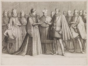Ferdinand I:s äktenskap med Christine av Lothringen, ur serien ”Ferdinand de