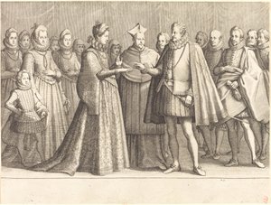 Äktenskapet mellan Ferdinando och Christine av Lorraine av Jacques Callot