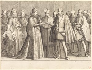 Ferdinando och Christine av Lorraines bröllop av Jacques Callot