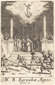 Sankt Barnabas martyrskap, ca. 16341635. av Jacques Callot