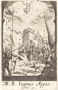Johannes evangelistens martyrskap, ca. 16341635. av Jacques Callot
