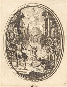 Saint Lawrences martyrskap av Jacques Callot