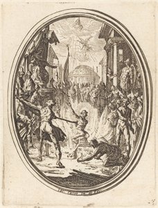 Saint Lawrences martyrskap av Jacques Callot