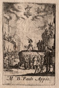 Apostlarnas martyrskap: St. Paulus av Jacques Callot