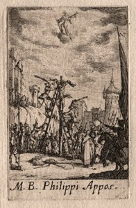 Apostlarnas martyrskap: Sankt Filip. av Jacques Callot