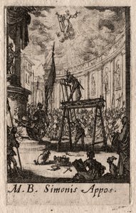 Apostlarnas martyrskap: St Simon. av Jacques Callot