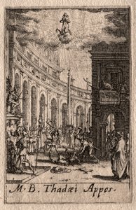 Apostlarnas martyrskap: St. Thaddeus av Jacques Callot
