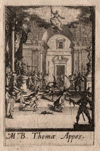 Apostlarnas martyrskap: St. Thomas. av Jacques Callot